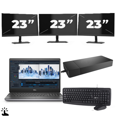 Dell Precision 7560 - Intel Core i7-11e Generatie - 15 inch - Touch - 16GB RAM - 256GB SSD - Windows 11 Home + 3x 23 inch Monitor Dell Precision 7560 - Intel Core i7-11e Generatie - 15 inch - Touch - 16GB RAM - 256GB SSD - Windows 11 Home + 3x 23 inch Monitor