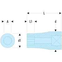 Facom doppen 3/4&apos; 12 kant 27 mm - K.27B - thumbnail