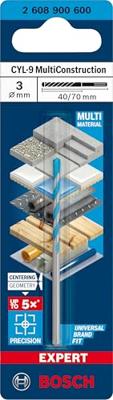 Bosch Accessories EXPERT CYL-9 MultiConstruction 2608900600 Multifunctionele boor 1 stuks 3 mm Gezamenlijke lengte 70 mm Cilinderschacht 1 stuk(s) - thumbnail