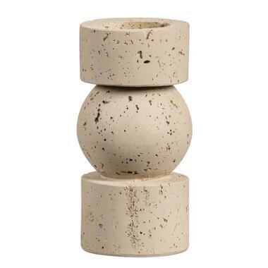 Kandelaar Raven - beige - 16xØ8 cm - Leen Bakker