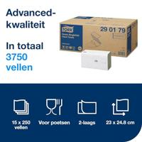 Handdoek tork h3 advanced 2laags 248x230mm groen - thumbnail