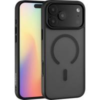 Renkforce RF-6830728 Backcover Apple iPhone 17 Pro Max Zwart, Transparant MagSafe compatible, Inductieve lading - thumbnail