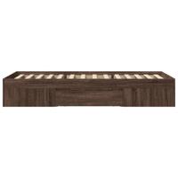 Bedframe zonder matras bewerkt hout bruin eikenkleur 75x190 cm - thumbnail