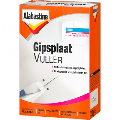 Gipsplaat vuller 750 gram Alabastine - Alabastine