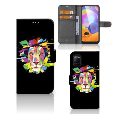Samsung Galaxy A31 Leuk Hoesje Lion Color Samsung Galaxy A31 Leuk Hoesje Lion Color