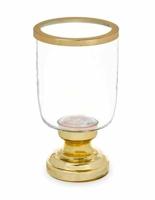 Kaarshouder Fluitglas Gouden Staal 12 x 24,5 x 12 cm (6 Stuks) - thumbnail