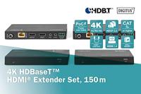 Digitus DS-55508 HDMI / RJ45 Adapter [1x HDMI-bus - 2x HDMI-bus] Zwart 4K UHD - thumbnail
