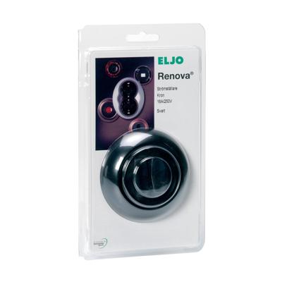 ELSO dubbele wisselschakelaar WDE011226 met centrale plaat SW Renova Zwart 1 stuk(s)