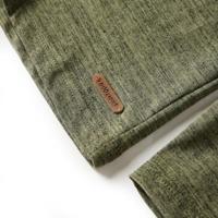 Kindershirt met lange mouwen berenprint 128 gemleerd kakikleurig - thumbnail