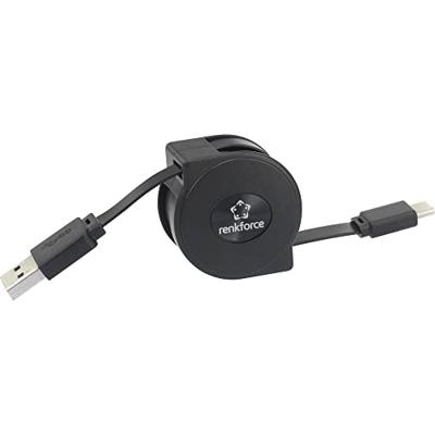 Renkforce USB 3.2 Gen1 (USB 3.0) USB-C® stekker, USB-A mannelijk, 0,80 m, zwart RF-4352328