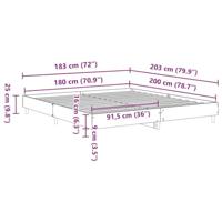 Bedframe zonder matras hout sonoma eikenkleurig 180x200 cm - thumbnail