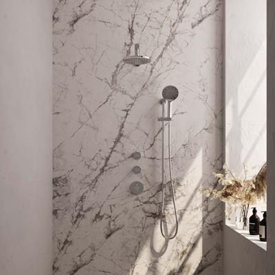 Chrome Edition thermostatische inbouw regendouche set 19 met 20 cm douchekop en handdouche