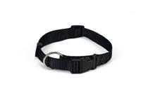 Beeztees - halsband hond - nylon - zwart - 40-65 cm x 25 mm - thumbnail