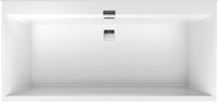 Villeroy & Boch Squaro Edge 12 kunststof bad quaryl rechthoekig 170x75x45cm - incl. poten en afvoer /overloopcombinatie wit ubq170sqe2dv-01 - thumbnail