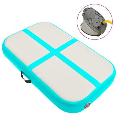 VidaXL Gymnastiekmat met pomp opblaasbaar 60x100x20 cm pvc groen