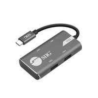 SIIG 4-poorts USB 3.1 Gen 2 Hub Multi USB-poort - 2X USB-C & 2X USB-A-poorten met hoge snelheid gegevensoverdrachtssnelheid 10G, Plug-n-Play voor MacBook, PC, Laptop, Windows en MacOS (JU-H40G11-S1) - thumbnail