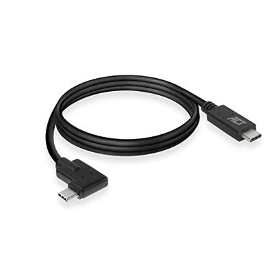 ACT USB 3.0 5Gbps 60W USB Type-C - USB Type-C (haaks horizontaal) 2m