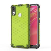 Honingraat schokbestendig PC + TPU Case voor Huawei Y7 (2019) (groen) - thumbnail