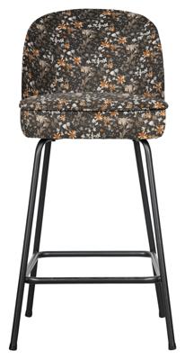 BePureHome Barkruk 'Vogue' (zithoogte 65cm) Velvet, kleur Flower Zwart BePureHome Barkruk 'Vogue' (zithoogte 65cm) Velvet, kleur Flower Zwart