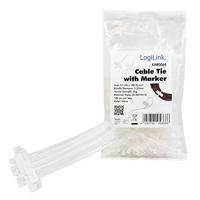 LogiLink KAB0069 cable tie met label 100sts 100mm - thumbnail