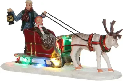 Kerstfiguur Reindeer Sleigh Luville - Luville Kerstfiguur Reindeer Sleigh Luville - Luville