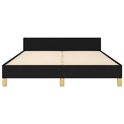 Bedframe zonder matras stof zwart 140x190 cm