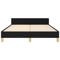 Bedframe zonder matras stof zwart 140x190 cm - thumbnail