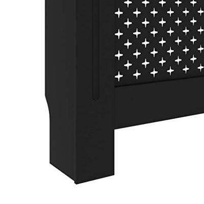 VidaXL Radiatorombouw 112x19x81,5 cm mdf zwart