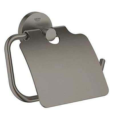 Grohe Toiletrolhouder Essentials Met Deksel Hard Graphite Geborsteld Grohe Toiletrolhouder Essentials Met Deksel Hard Graphite Geborsteld