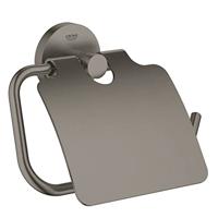 Grohe Toiletrolhouder Essentials Met Deksel Hard Graphite Geborsteld - thumbnail