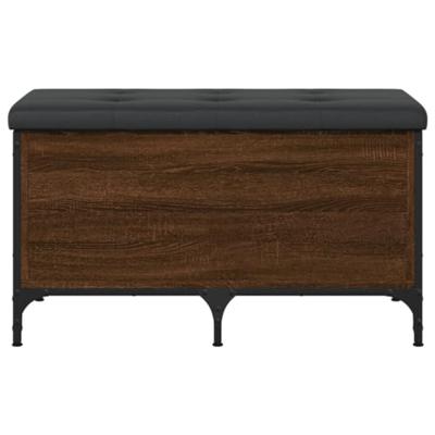 Opbergbankje 82x42x45 cm bewerkt hout bruineikenkleurig Opbergbankje 82x42x45 cm bewerkt hout bruineikenkleurig