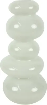 Countryfield vaas glas nessia 11x24cm wit