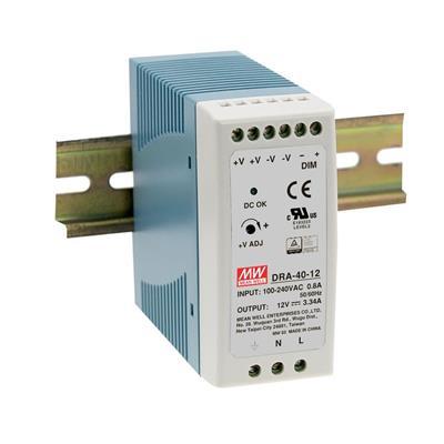 MEAN WELL DRA-40-24 DIN-rail netvoeding 24 V/DC 1.7 A 40.8 W Aantal uitgangen:1 x Inhoud 1 stuk(s)