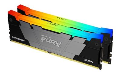 Kingston FURY Renegade RGB Werkgeheugenset voor PC DDR4 32 GB 2 x 16 GB Non-ECC 3600 MHz 288-pins DIMM CL16 KF436C16RB12AK2/32 Kingston FURY Renegade RGB Werkgeheugenset voor PC DDR4 32 GB 2 x 16 GB Non-ECC 3600 MHz 288-pins DIMM CL16 KF436C16RB12AK2/32