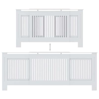 VidaXL Radiatorombouw 205 cm mdf wit - thumbnail