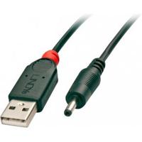LINDY 70266 USB-kabel USB 2.0 USB-A stekker, DC-stekker 3,5 mm 1.50 m Zwart - thumbnail