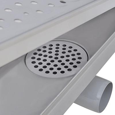 VidaXL Doucheafvoer rechthoekig bubbel 1030x140 mm roestvrij staal