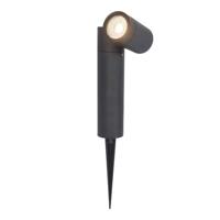 Pinero LED prikspot - GU10 4 Watt 345 Lumen - Dimbaar - Kantelbaar - 4000K neutraal wit - IP64 Waterdicht - Zwart - Tuinspot - Pinspot - thumbnail