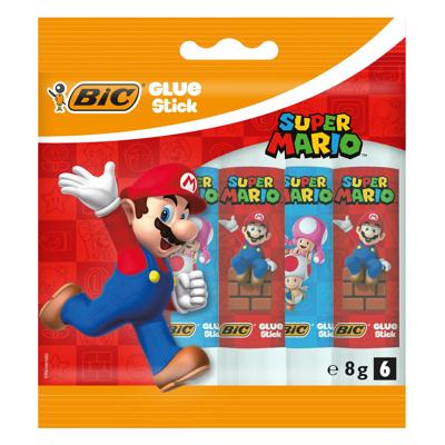 BIC super mario lijmstiften, 6st.