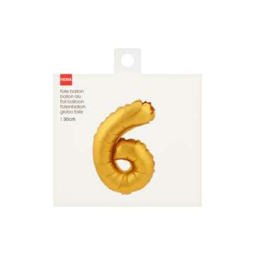 HEMA Folie Ballon Nummer 6 30 cm bij Jumbo