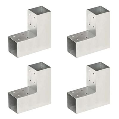 VidaXL Paalverbindingen 4 st l-vorm 71x71 mm gegalvaniseerd metaal VidaXL Paalverbindingen 4 st l-vorm 71x71 mm gegalvaniseerd metaal