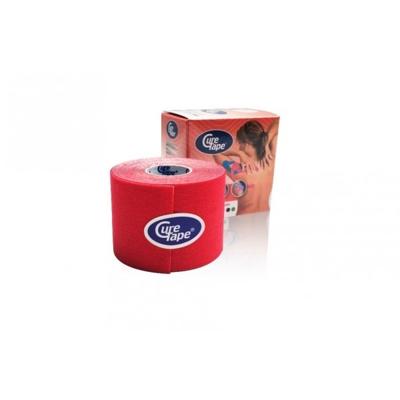Cure Tape Kinesiotape rood 5cm x 5m 1 Stuks Cure Tape Kinesiotape rood 5cm x 5m 1 Stuks