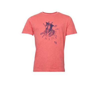 North 56°4 +size T-shirt Plus Size met logo koraalrood North 56°4 +size T-shirt Plus Size met logo koraalrood