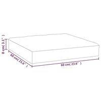 VidaXL Palletkussen bladpatroon 60x60x8 cm oxford stof - thumbnail