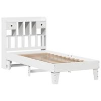 Bedframe zonder matras massief grenenhout wit 90x190 cm - thumbnail