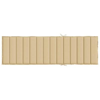 VidaXL Ligbedkussen 200x60x4 cm stof gemêleerd beige
