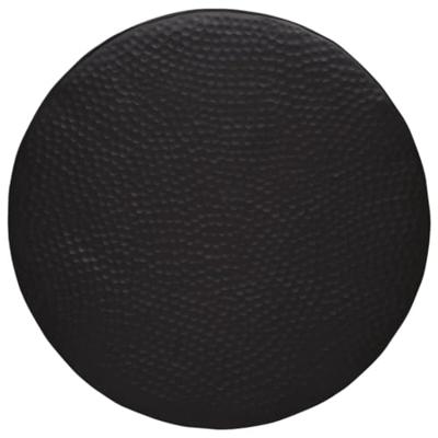 Salontafel Ø 50x30 cm gehamerd aluminium zwart