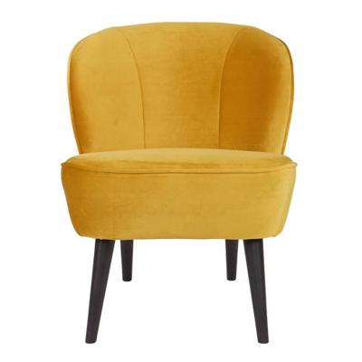 WOOOD Sara fauteuil fluweel Oker WOOOD Sara fauteuil fluweel Oker