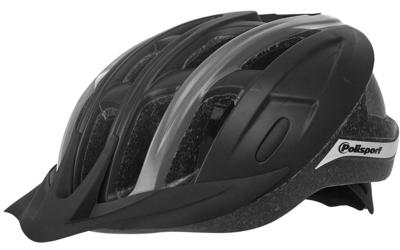 Pol Isport ride in fietshelm l 58-62cm zwart/grijs