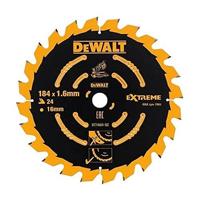 DeWalt Accessoires Cirkelzaagblad 184x16x24t, wisseltand, positief 7°, kerf 1,65mm - DT1669-QZ - thumbnail